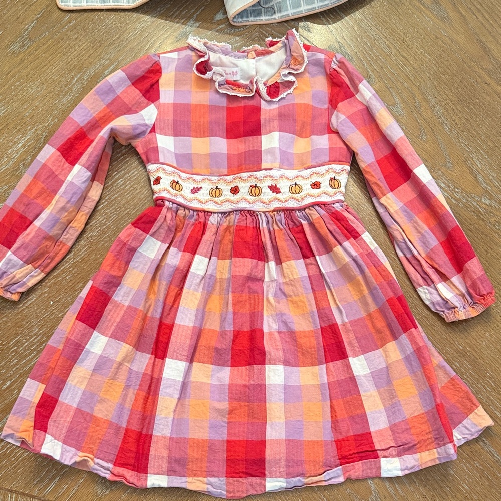 Bonnie Jean Red and Pink Plaid Dress